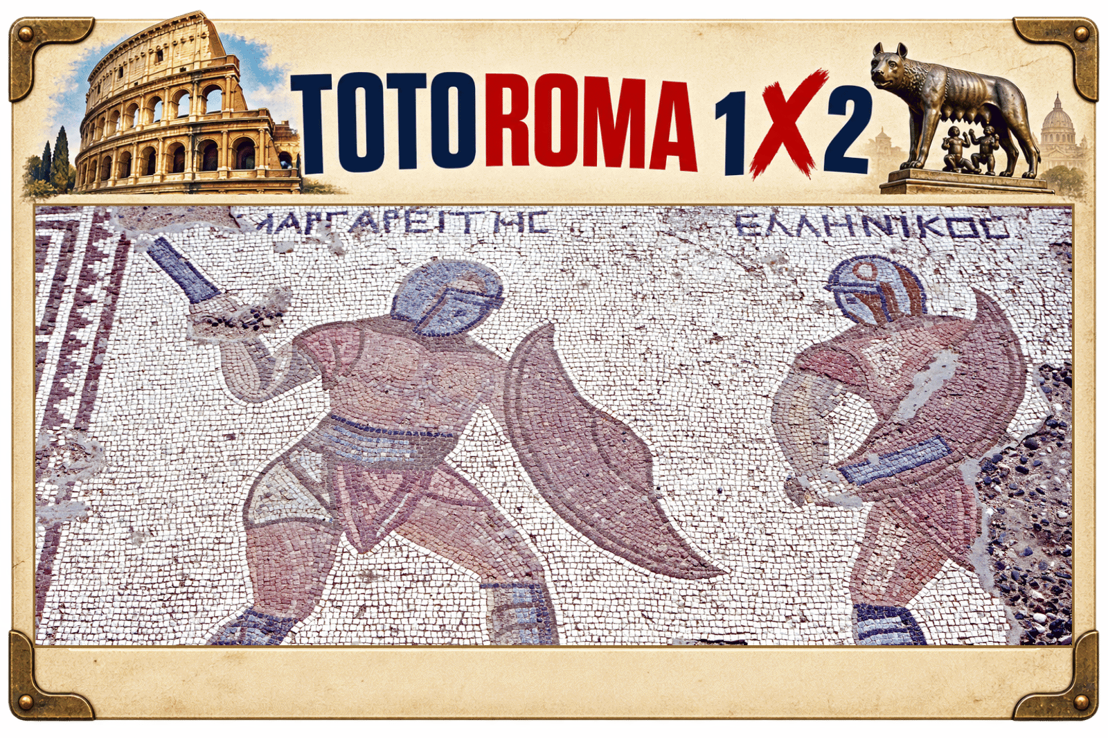 Gladiatore nell'arena pronto al combattimento